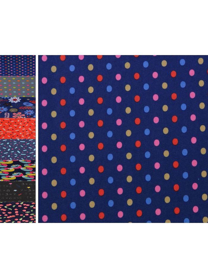 CANVAS POLYESTER BUNTE PUNKTE OUTDOORSTOFF