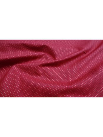 WEIHNACHTEN PUNKTE BEDRUCKT BAUMWOLLE STOFF - Rot/Gold
