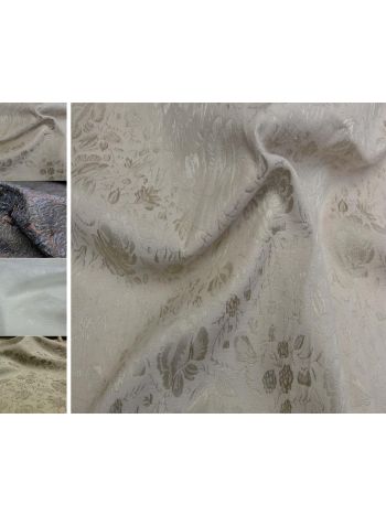 EDEL BAUMWOLLE BLUMEN JACQUARD STOFF ZWEISEITIG