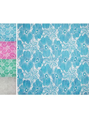 CHIFFON BLUMEN STICKEREI CHIFFONSTOFF GEMUSTERT