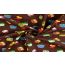 FEINCORD BEDRUCKT CORD STOFF BUNTE BLUMEN - Grau/dunkelrot/gelb